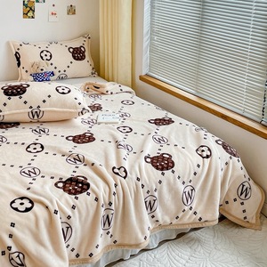 Coperta in pile a doppio lato coperta in velluto di visone semplice Super morbida fodera in velluto di <span class=keywords><strong>flanella</strong></span> spessa coperta - Product Image 4