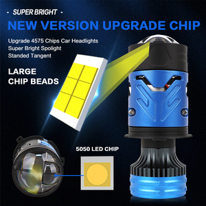 Yeni H4 130W 15000LM MINI Bi Led lazer projektör Lens far beyaz renk yüksek düşük işın araba motosiklet far - Product Image 4