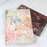Couverture rigide rétro plante fleur couleur pages intérieures couverture rigide carnet de notes carnets