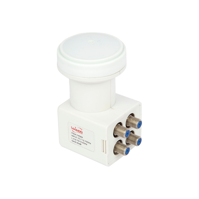 YHQ8A High Gain Dual Output Ku Band LNB Waterproof Quad Digital Satellite TV Receiver