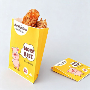 Sacs en papier personnalisés en gros, de qualité alimentaire, bon marché, pour pain, biscuits, beignets, pop-corn, sacs en papier brun pour pop-corn, sacs en papier doublés anti-graisse - Product Image 2