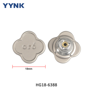 Yynk Nhà Sản Xuất Bán Buôn Kim Loại Denim Nút Có Thể Giặt Trái Tim Hoa Hình Dạng Không Thường Xuyên Kẽm Hợp Kim <span class=keywords><strong>Jeans</strong></span> Nút Và Đinh Tán Cho Quần - Product Image 4