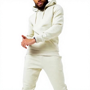Mens for Hooded Streetwear Tracksuit Full Length Solid Color Casual Sweatshirt Pants <b>Set</b> Side Pockets Breathable Quick Dry - Product Image 4