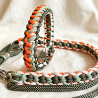 Ensemble collier et laisse pour chien en paracorde, tressé à la main, à libération rapide avec boucle en métal, pour la promenade en plein air, l'entraînement, accessoires pour animaux de compagnie