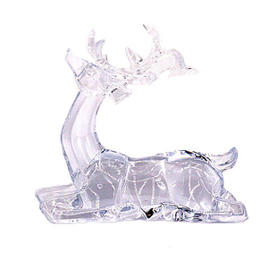 Figura Decorativa Navideña <span class=keywords><strong>de</strong></span> Reno Transparente <span class=keywords><strong>de</strong></span> Acrílico <span class=keywords><strong>de</strong></span> Alta Calidad, Miniatura <span class=keywords><strong>de</strong></span> Ciervo Navideño - Product Image 1