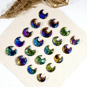 Pointe de flèche en quartz Aura poli de qualité supérieure, forme de lune, pierre semi-précieuse de guérison, cristal écologique pour la décoration intérieure - Product Image 1
