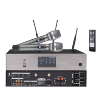 Système de sonorisation professionnel amplificateur de Microphone 3-en-1 multifonction DSP numérique avant scène réverbérateur 2*300W métal pour