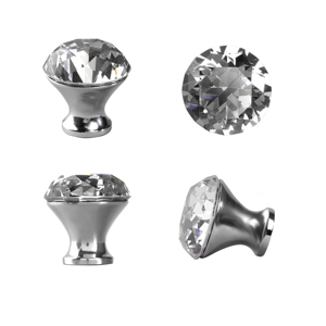 다이아몬드 크리스탈 유리 합금 가구 손잡이 30mm 서랍장 도어 손잡이 - Product Image 2