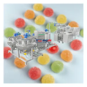 Máquina automática para hacer dulces, cadena de producción de dulces de gominola 3D