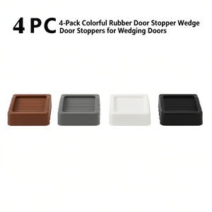 ชุดยางกันกระแทกประตู 4 ชิ้น ชุดกันชนประตูแบบติดพื้นหลากสีสำหรับใช้ในบ้านและสำนักงาน - Product Image 1