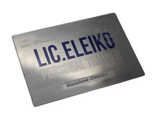 Tarjetero Personalizado, Tamaño de Tarjeta de Crédito, Acabado Espejo, Negro Mate, Oro Rosa, Plata, Acero, 0.5mm de Grosor, Impreso - Product Image 1