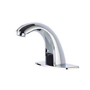 Grifo de Lavabo Sin Contacto de Latón, de un Solo Orificio, Montado en el Tapa del Lavabo, con Sensor, Estilo Moderno, Activación Inductiva - Product Image 2