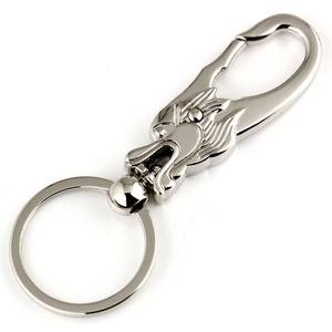 Llavero con Mosquetón en Forma de Cabeza de Dragón, Aleación de Zinc, Diseño 3D, Anillo de Llaves de Metal de Lujo, Resistente - Product Image 1