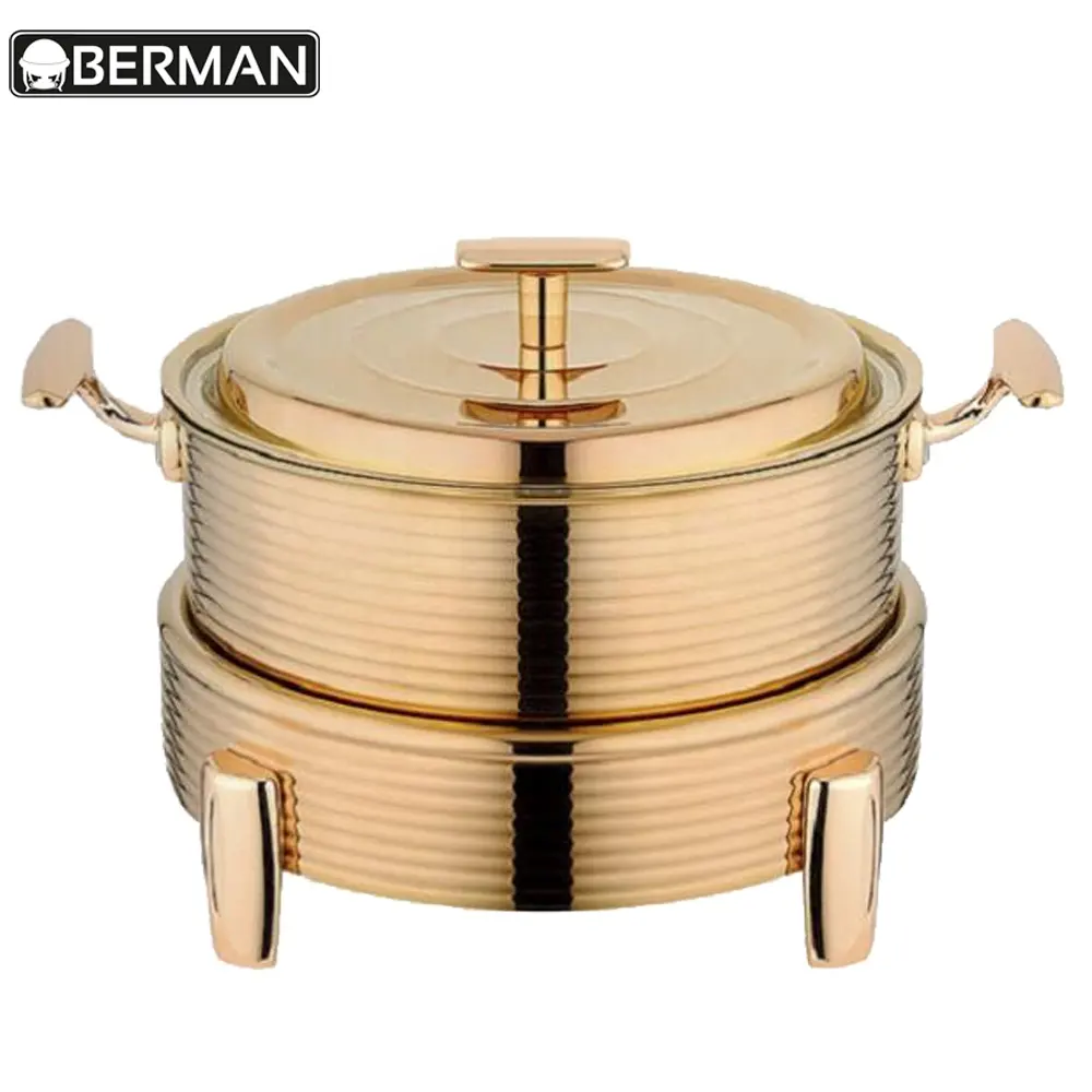 Berman kitchen utensils and appliances rose gold shafing dishes wholesale chafing dishes mini food heater for buffet