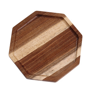 Acacia Wood Tray Square Solid Wood <b>Teacup</b> Dessert Coffee Snack Plate Durable Hotel Food Serving Trays - Product Image 5