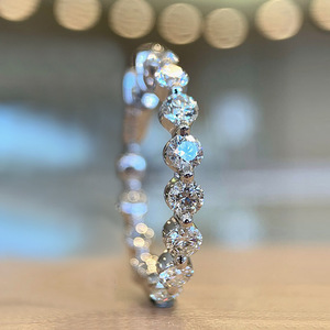 Anello con Diamante F1343 Taglio Brillante Rotondo Naturale Classico Gioielli da Donna - Product Image 1