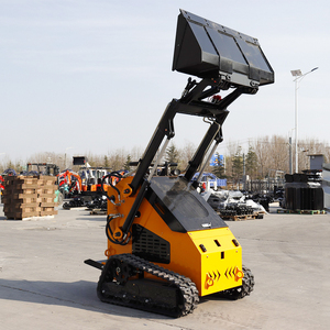 Free Shipping Mini Skid Steer Loader Diesel Engine Small Crawler/Tracked/Wheeled Front Loaders With Bucket - Product Image 6