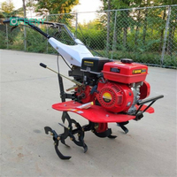 Mini-motoculteur diesel 4x4 avec rotavator avant, décompacteur de sol, cultivateur à fossés, moteur et boîte de vitesses – Haute sécurité