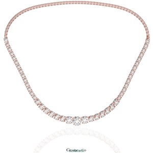 Collares Unisex GRA Redondos de Vietnam, Collar de Diamantes de Moissanita Sintética (cultivada en laboratorio) de 12 mm - Product Image 1