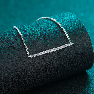 กำไลข้อมือเทนนิสสไตล์ฮิปฮอปเงิน VVS Moissanite 925สินค้าดรอปชิปดีไซน์โซ่เทนนิสยอดนิยม - Product Image 3