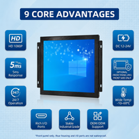 Moniteur tactile industriel à cadre ouvert de 17 à 19 pouces, 5:4, 1280x1024, boîtier métallique carré, LCD pour HMI SCADA en usine