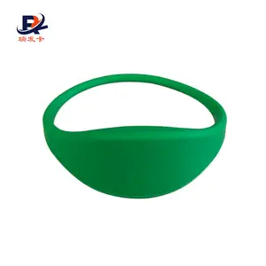 Low Cost Custom LOGO Printing 13.56MHz F08 Chip Waterproof RFID Silicone Wristband