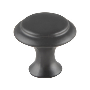 Stainless Steel Round Mushroom <b>Knob</b> Single Hole <b>Black</b> Drawer Cabinet Handle Modern Design Antirust - Product Image 1