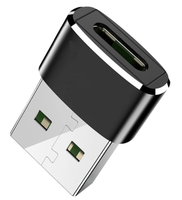 Konverter Konektor USB 2.0 a Male ke Type C Female, Adaptor USB Type C OTG untuk Pengisian Daya dan Transfer Data