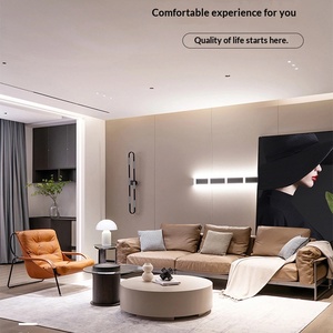 italian minimalist down filled genuine leather three seater straight <b>sofa</b> <b>for</b> small living room - Product Image 2