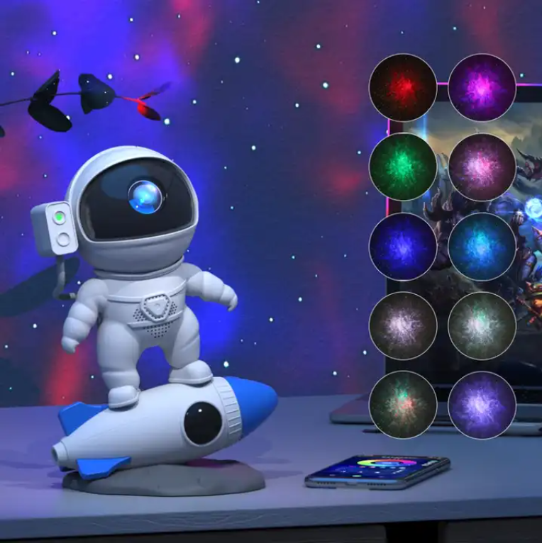 Astronaut Star Projector - Multicolored Modes & Bluetooth