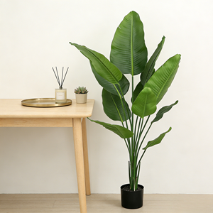 Plantes artificielles Palmiers banane du voyageur Plantes en plastique écologiques Plantes artificielles décoratives d'intérieur Décoration de maison hôtel jardin - Product Image 3