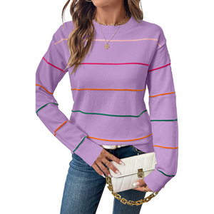 Nouvelle Arrivée Pull Long en Dentelle Douce pour Femme Automne, Coupe Ajustée, Manches Classiques, Tricot Plat et Logo Avant - Product Image 5