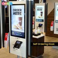 Tablero de Menú Digital para restaurante, quiosco de pedido de autopago con pantalla táctil Lcd, doble cara, 4k, para Android, 32 43 55