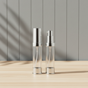 Botella de Loción Vacía de Plástico Delgada Personalizada sin Aire de 30 ml - Product Image 1