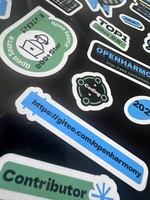 Pegatinas Redondas Transparentes Adhesivas Personalizadas a Prueba de Agua con Código QR y Logotipo