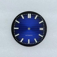 PP pour Nautilus Mod Cadran 30.5mm Lumineux Verdâtre pour NH35/36 Mouvements Pièces de Montre