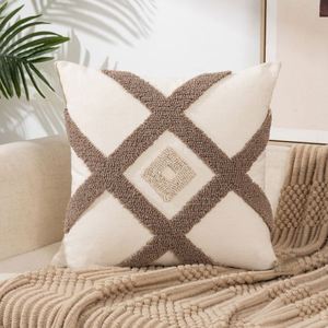 Bohemia Style Geometric Tufted Pillow Cover Home Living Room Sofa Tassel <b>Back</b> <b>Cushion</b> Core for Promotional Party Supplies - Product Image 4