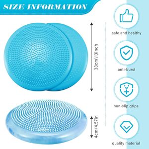 CZFIT Disco de Equilibrio Azul Resistente para Fitness, Entrenamiento de Core y Yoga, con Bomba - Product Image 2