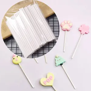Lixsun 100pcs Cake Cupcake Toppers Sticks Cake Pop Food Grade Paper Sticks for Candy Chocolate Cookie Sticks Cake Decorations
