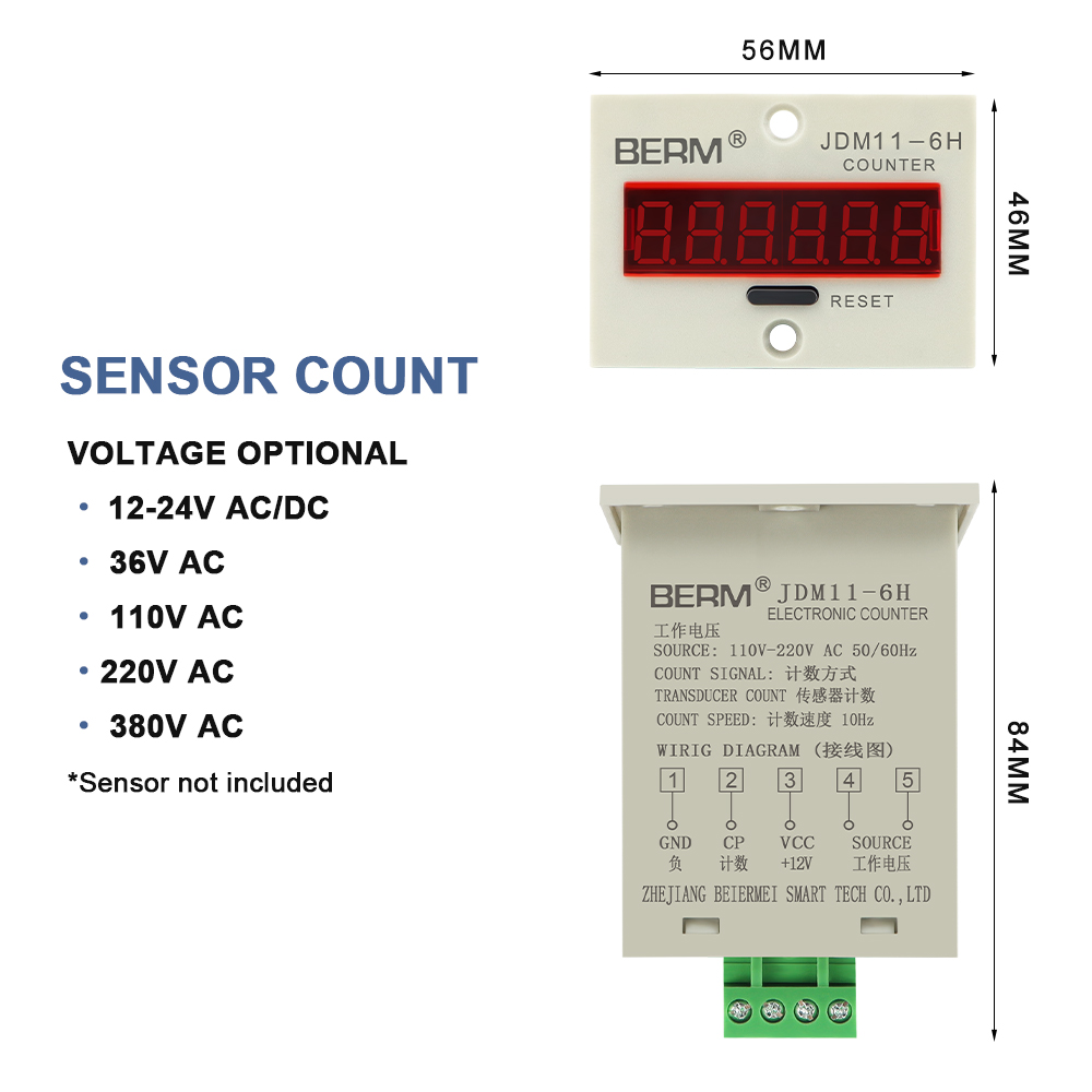 JDM11-6H Electronic Counter 6 Digit LED Digital Display