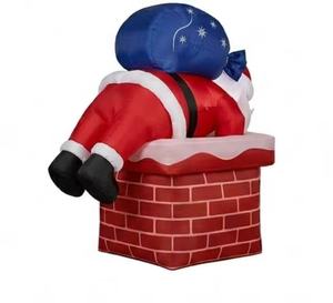 Customized Giant Inflatable Santa Claus Mascot Model with Air Blower for Christmas Shopping Center Advertising Display Decor - Product Image 5