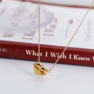 สร้อยคอจี้รูปหัวใจหนาเคลือบเงา ของขวัญวันแม่ ลดราคาพิเศษ - Product Image 4