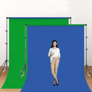 両面写真スタジオグリーンブルースクリーンクロマキー背景写真スタジオ用不織布背景