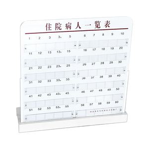 Tablero de Lista de Pacientes Mu Zixing para 60 Personas, de Acero Inoxidable, para Montar en Pared o Escritorio, Uso Hospitalario - Product Image 4