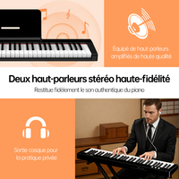 TERENCE TS01 Digital Keyboard, Compact Electric Piano Keyboard with Piano Keys for Studio Performance