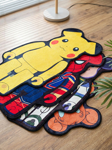 <span class=keywords><strong>Tappeto</strong></span> Personalizzato a Forma di <span class=keywords><strong>Orso</strong></span> 3D con Stampa Anime Cartoon in Poliestere per Sala da Pranzo - Product Image 2