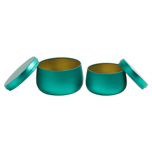 Wholesale Custom Logo Recyclable 4oz Black Metal Candle Jar Empty 8 Oz blue  Candle Tins Container For Scented Candy Cake Plant - Product Image 5
