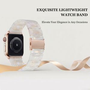 Bracelet de montre en résine écaille de tortue <span class=keywords><strong>pour</strong></span> <span class=keywords><strong>Apple</strong></span> <span class=keywords><strong>Watch</strong></span> Series 11 10 9 8 <span class=keywords><strong>7</strong></span> 6 38mm 42mm, bracelet léger au toucher chaud <span class=keywords><strong>pour</strong></span> femmes - Product Image 4