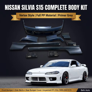Kit carrosserie complet PP pour <span class=keywords><strong>Nissan</strong></span> <span class=keywords><strong>Silvia</strong></span> S15, style Vertex, pare-chocs avant aérodynamique, jupes latérales avec caches de phares antibrouillard, kit carrosserie pour <span class=keywords><strong>Silvia</strong></span> S15 - Product Image 2
