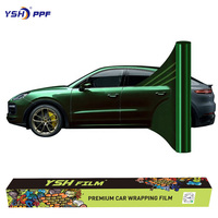 Film de protection de peinture automobile PPF auto-réparateur, anti-rayures, haute élasticité, couleur fibre de carbone brillante PET premium, garantie 5 ans